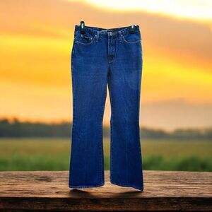 Stephen Hardy Squeeze Blue Jeans Y2K Flared Bootcut Back Slit Pockets - Size 5/6